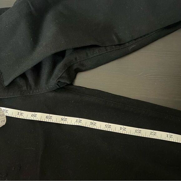 Paige Skinny Jeans Womens Size 23 Black Verdugo Ankle Raw Hem Domino Destructed - Picture 15 of 16